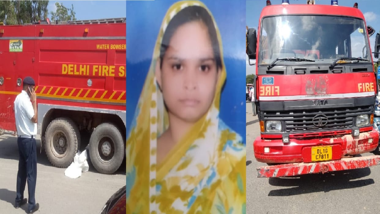 fire brigade returning from call crushed woman crossing road