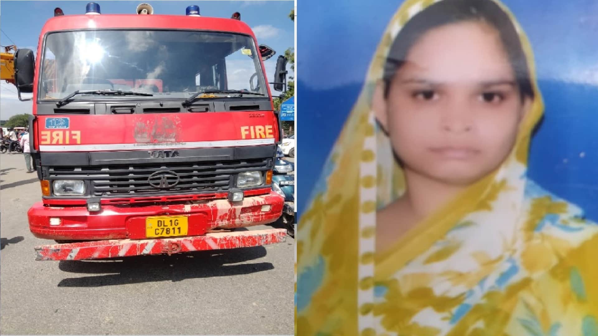 fire brigade returning from call crushed woman crossing road