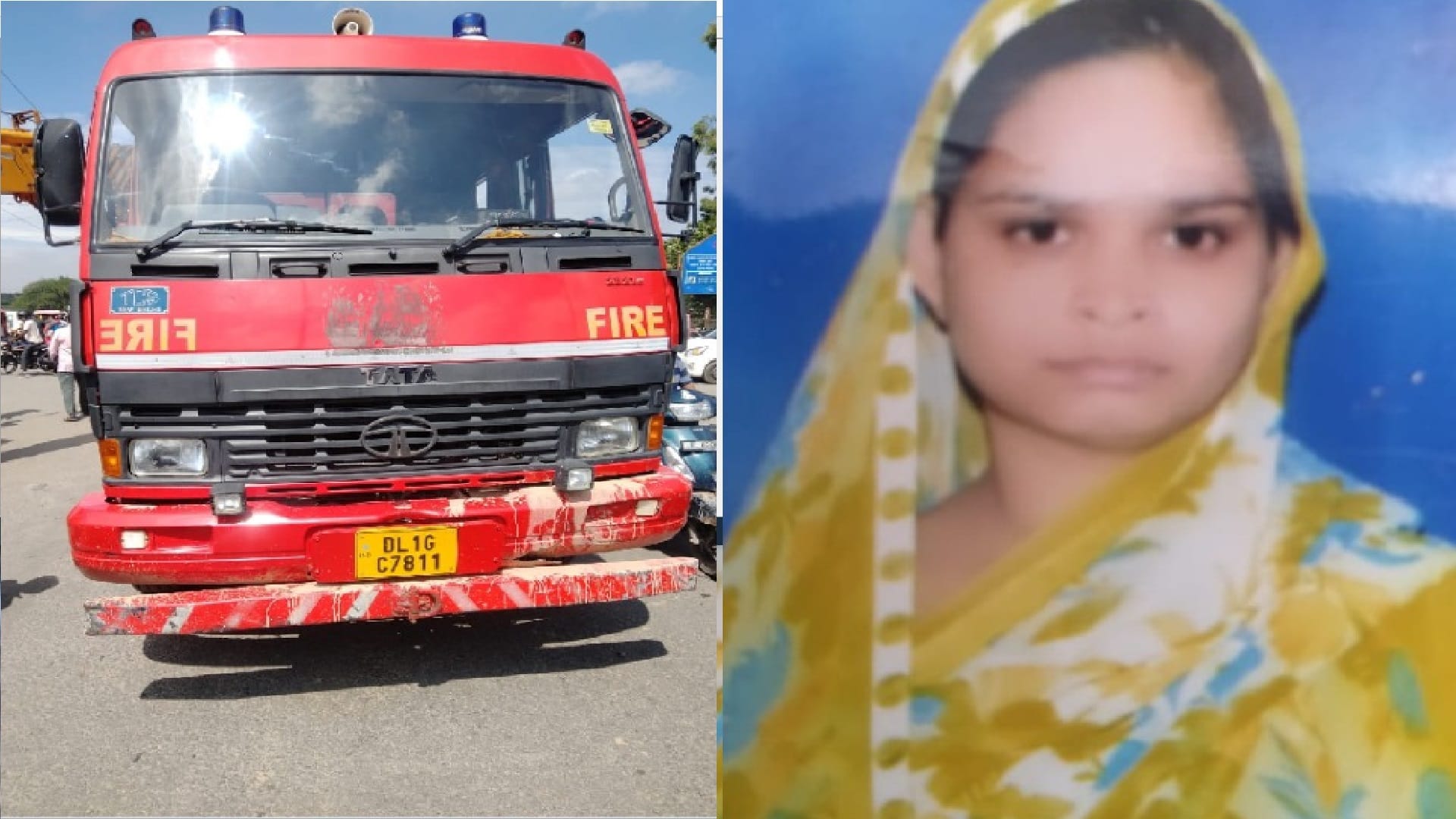 fire brigade returning from call crushed woman crossing road