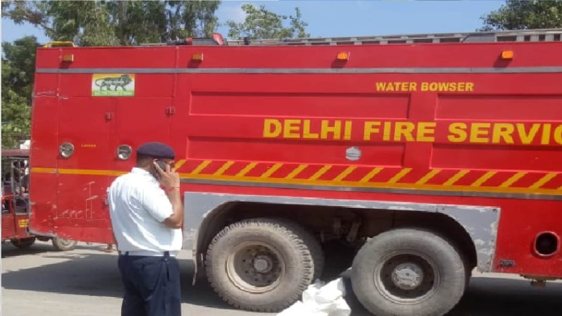 fire brigade returning from call crushed woman crossing road