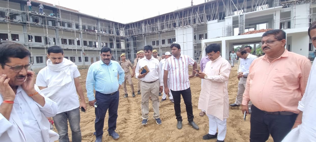 Yogi can inspect the Atal residential school under construction today