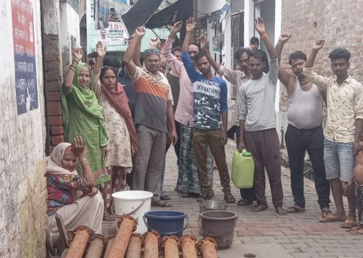 Water crisis in Mashroorganj, people demonstrated