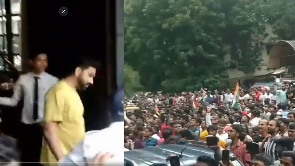 Rohit Sharma runs inside restaurant after fans got out of control to see him in mumbai