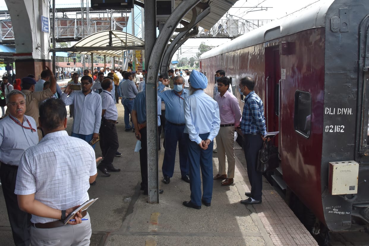 Officers tested the quality of food at the railway station