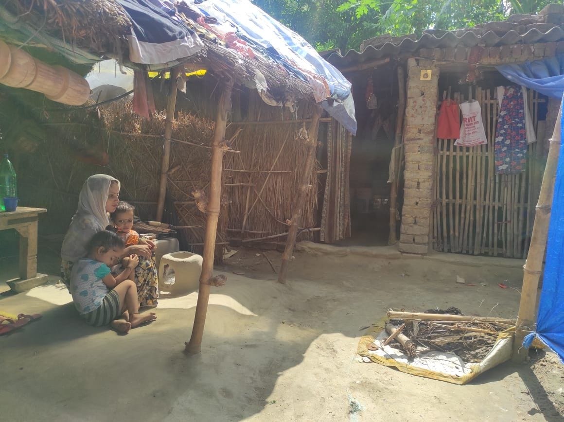 Dreaming of a roof in a thatched hut, life is being cut off