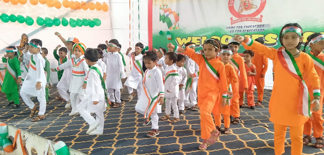 Celebrated independence by hoisting the flag