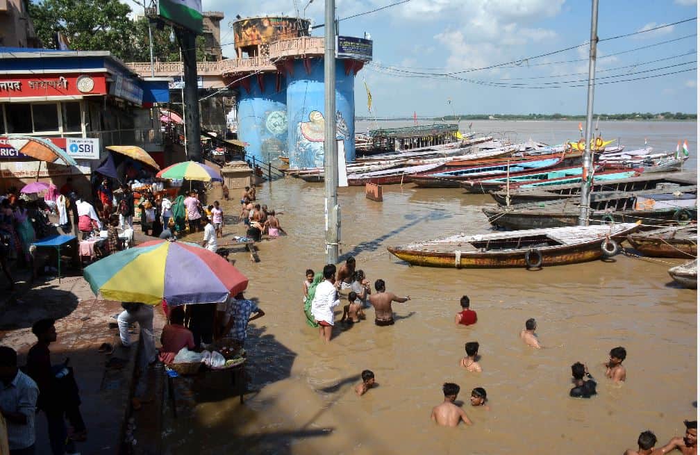 ganga Water level increased by three and a half meters in 36 hours in varanasi