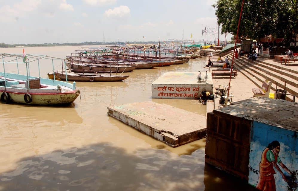 ganga Water level increased by three and a half meters in 36 hours in varanasi