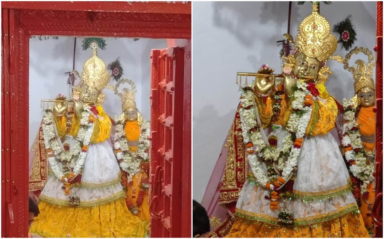 Janmashtami 2022 This statue of Banshidhar of gold weighing 1250 kg is the only one in world