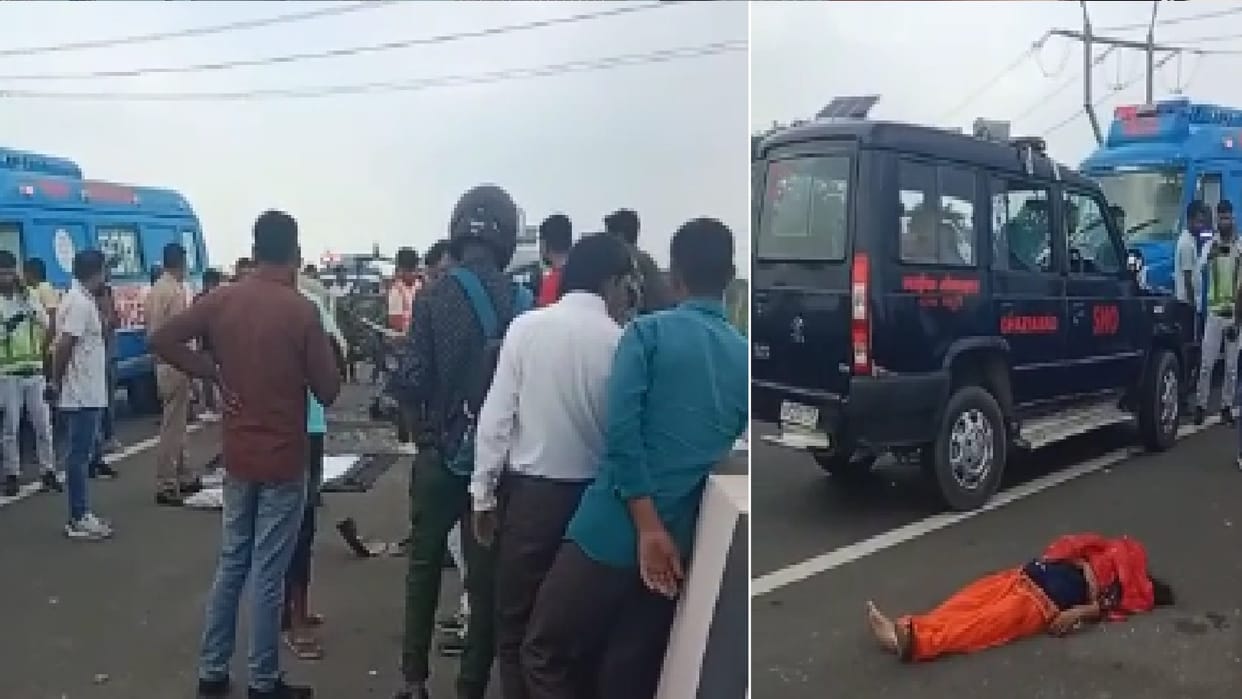 Road Accident truck rammed into car Four killed in road accident on Eastern Peripheral
