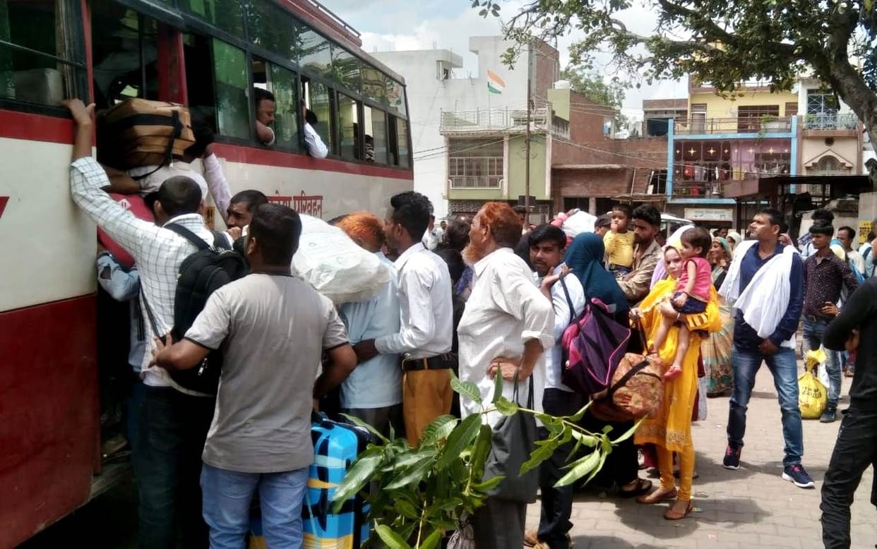 Not getting space in roadways buses due to crowd