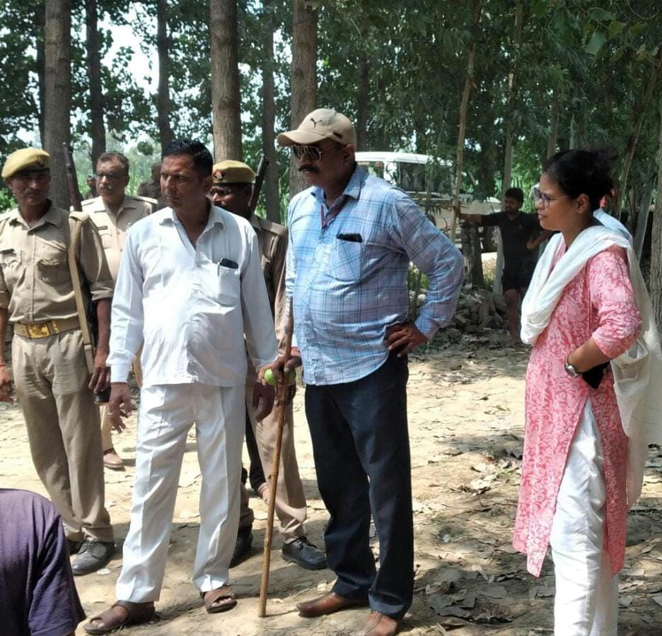There was a stir over the installation of Ambedkar's statue on the land of village society.