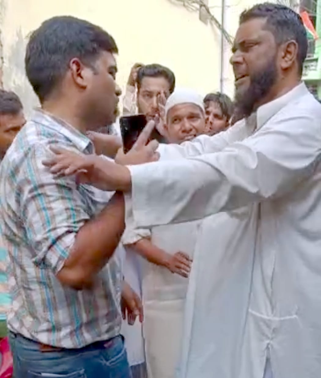 The team that went to check was surrounded, abused and assaulted