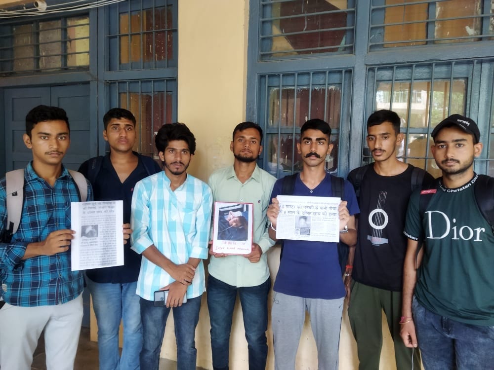 Tribute paid to student who died due to beating in Rajasthan