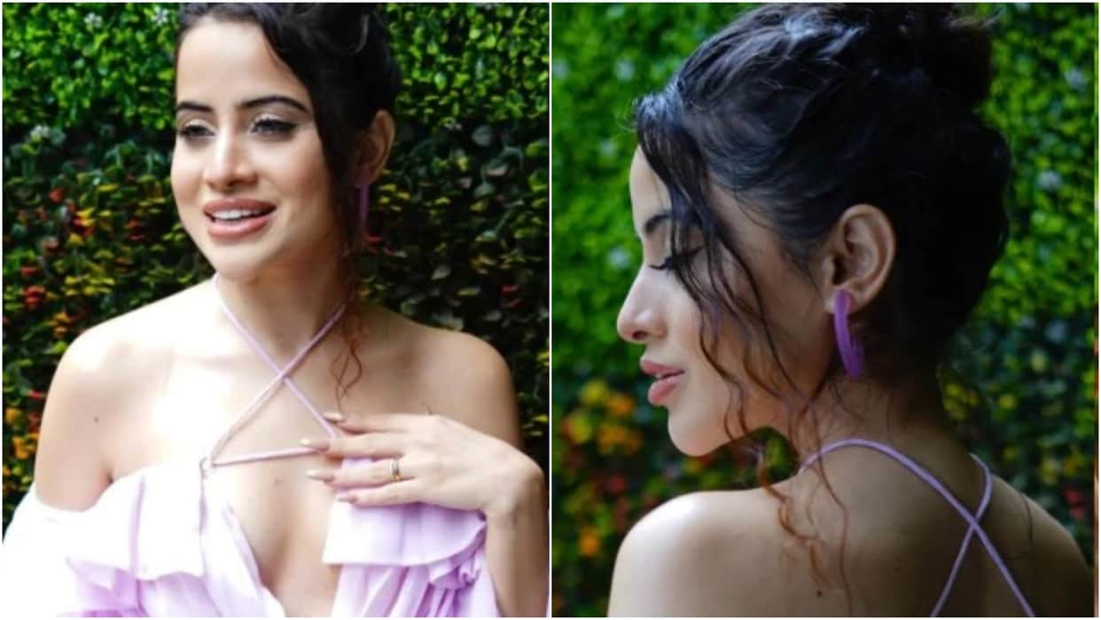 urfi javed latest video in purple outfit went viral on internet fans likes her dressing sense after long time