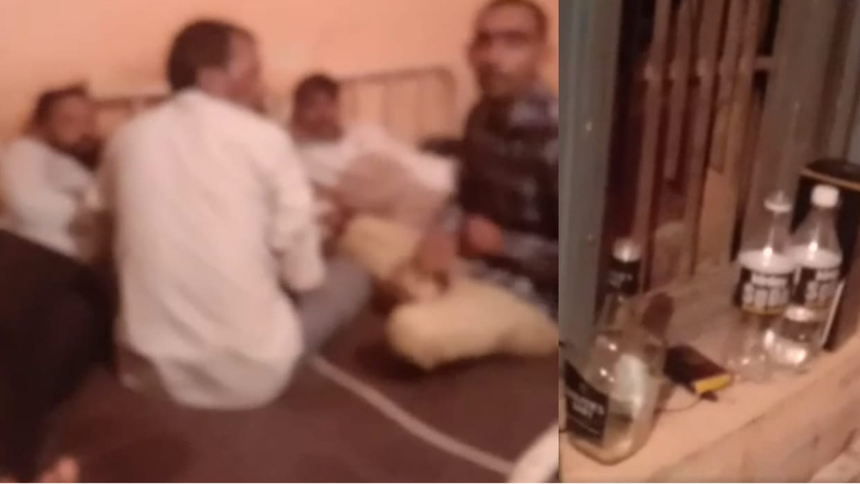 Video of employees drinking alcohol in hospital goes viral in Rewari of Haryana
