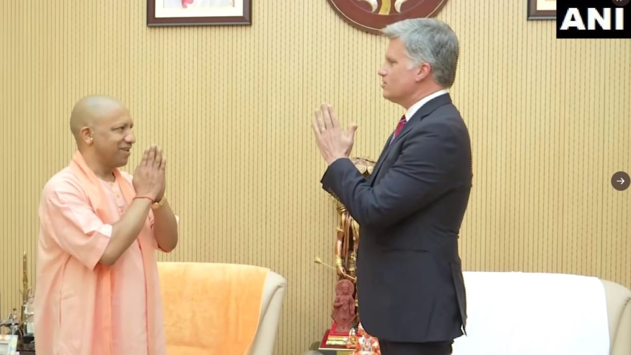 High Commissioner of Canada in India, Cameron MacKay meets Uttar Pradesh CM Yogi Adityanath in Lucknow.