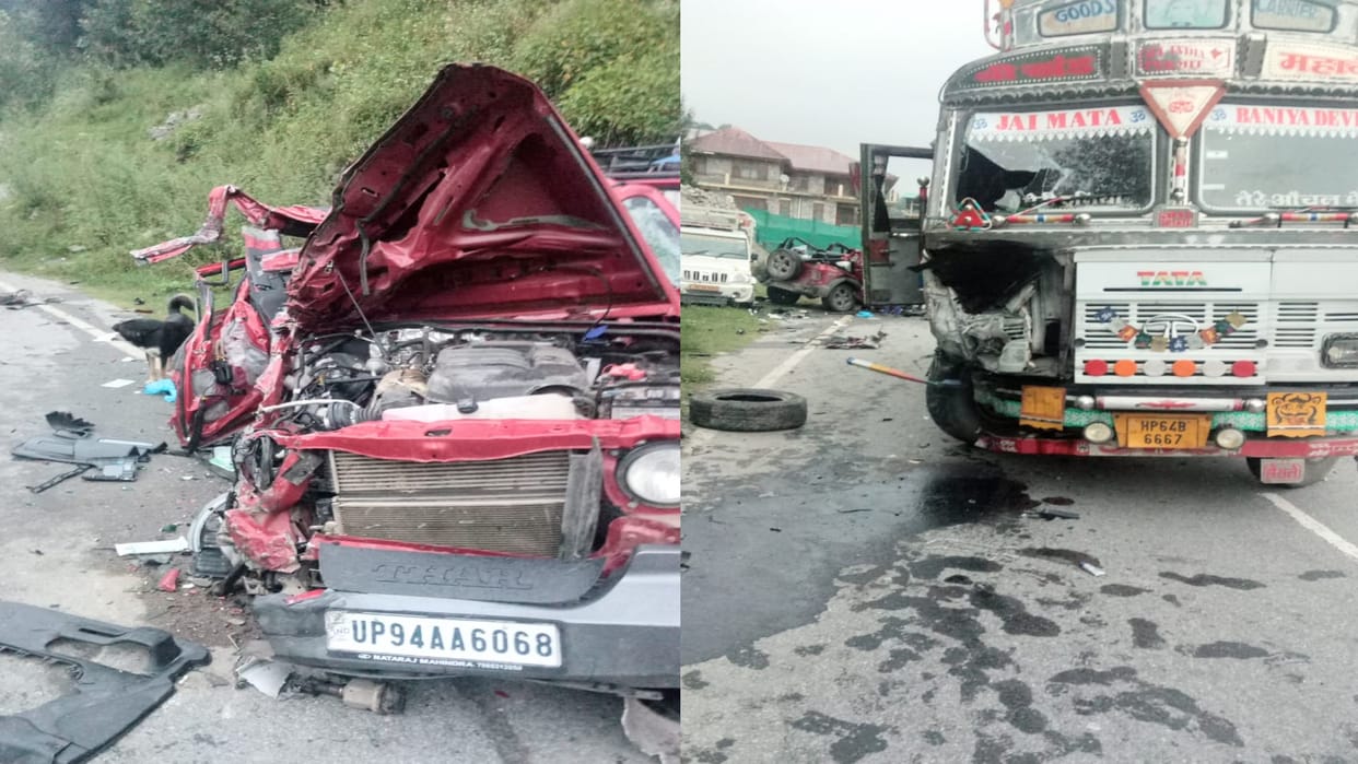 Road accident Manali, Truck and Thar collide on Chandigarh-Manali highway, couple died