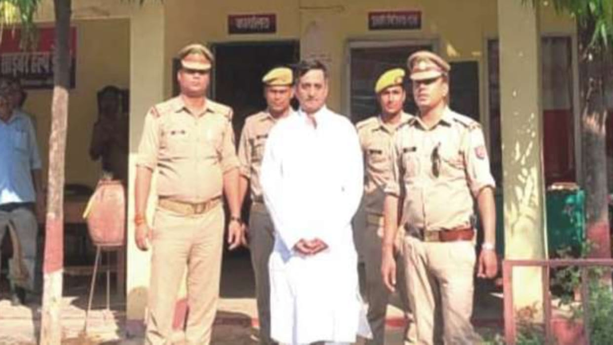 Former MLA Narendra alias Sunil Pandey arrested police planning shooting incident Mirzapur