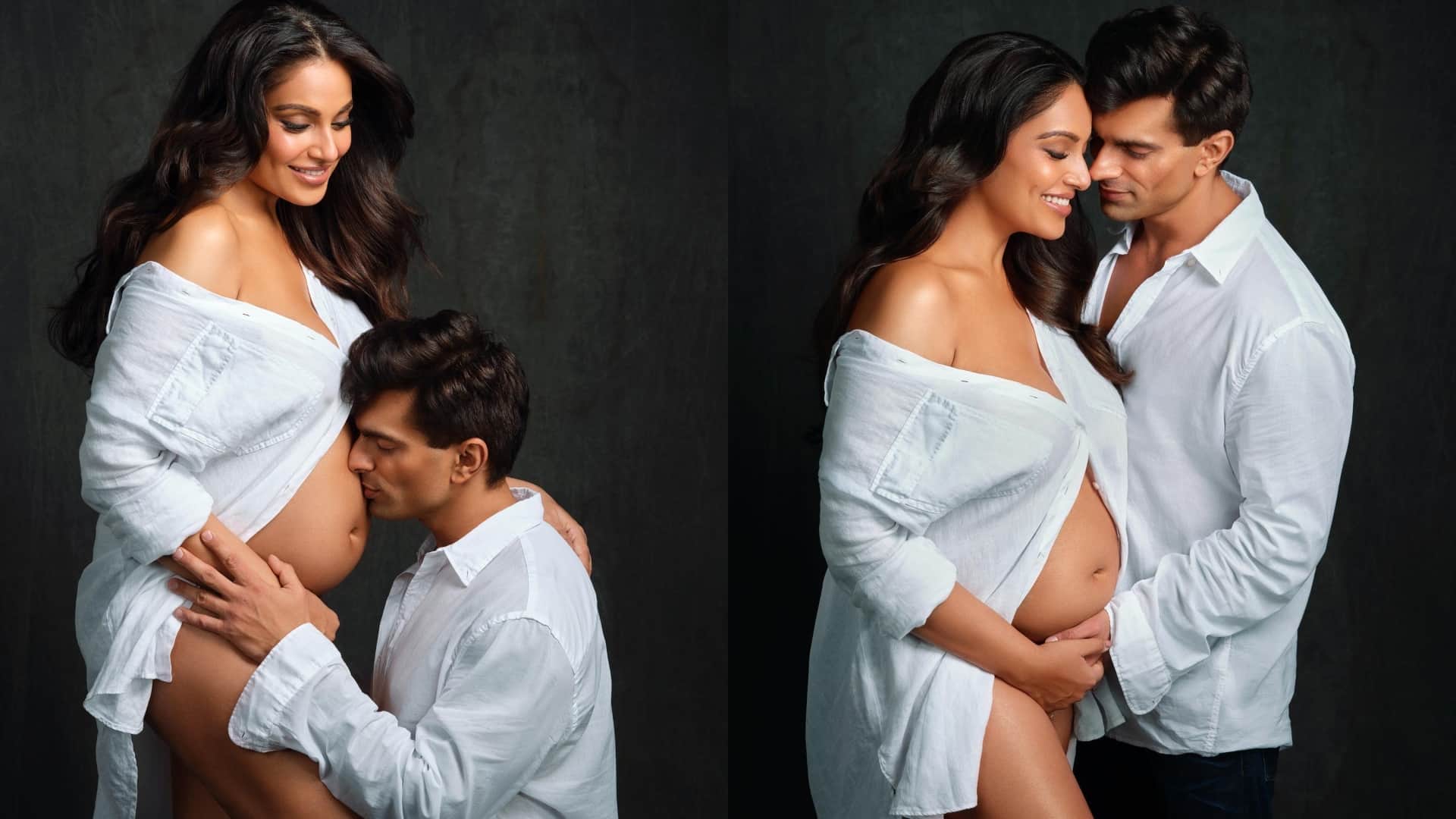 bipasha basu discharged from hospital spotted outside her home with baby girl and husband karan singh grover