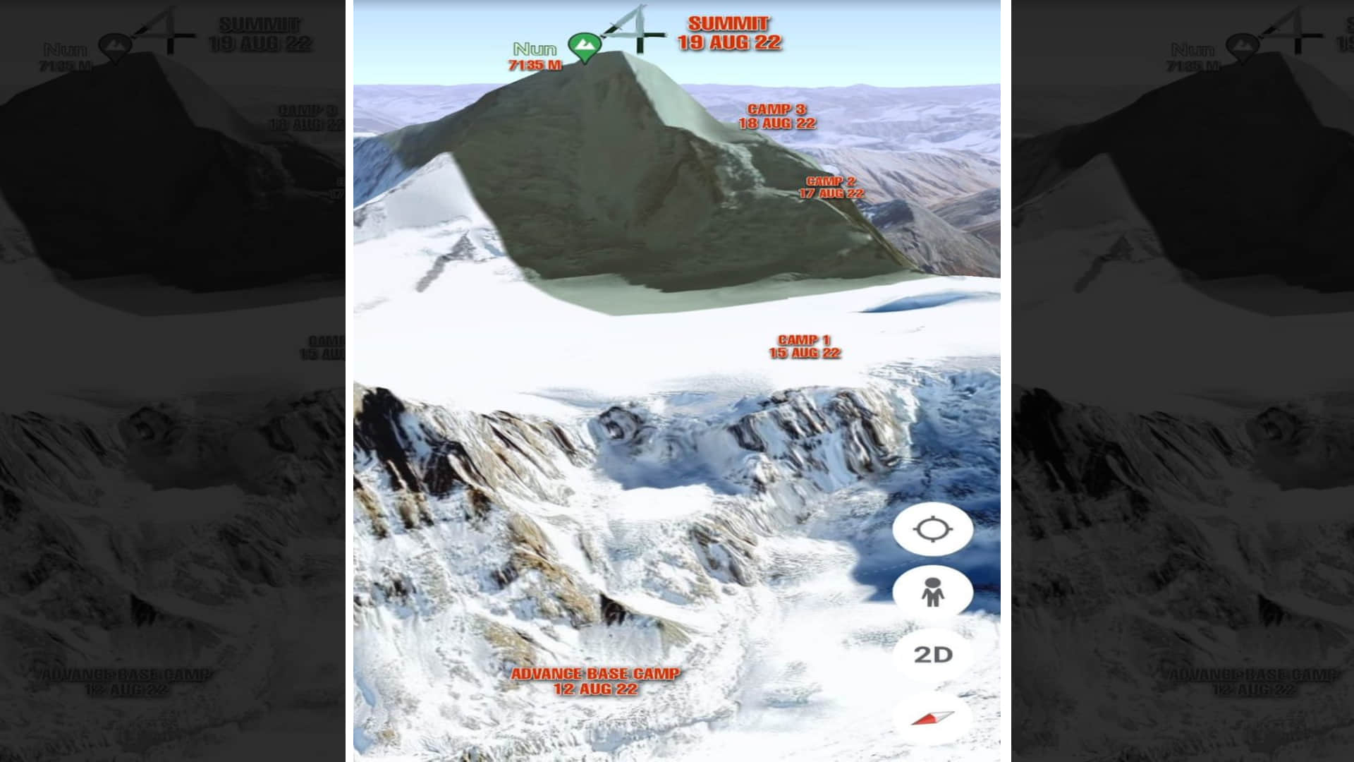 team of 18 mountaineers of Indian Army successfully summited Mount Nun