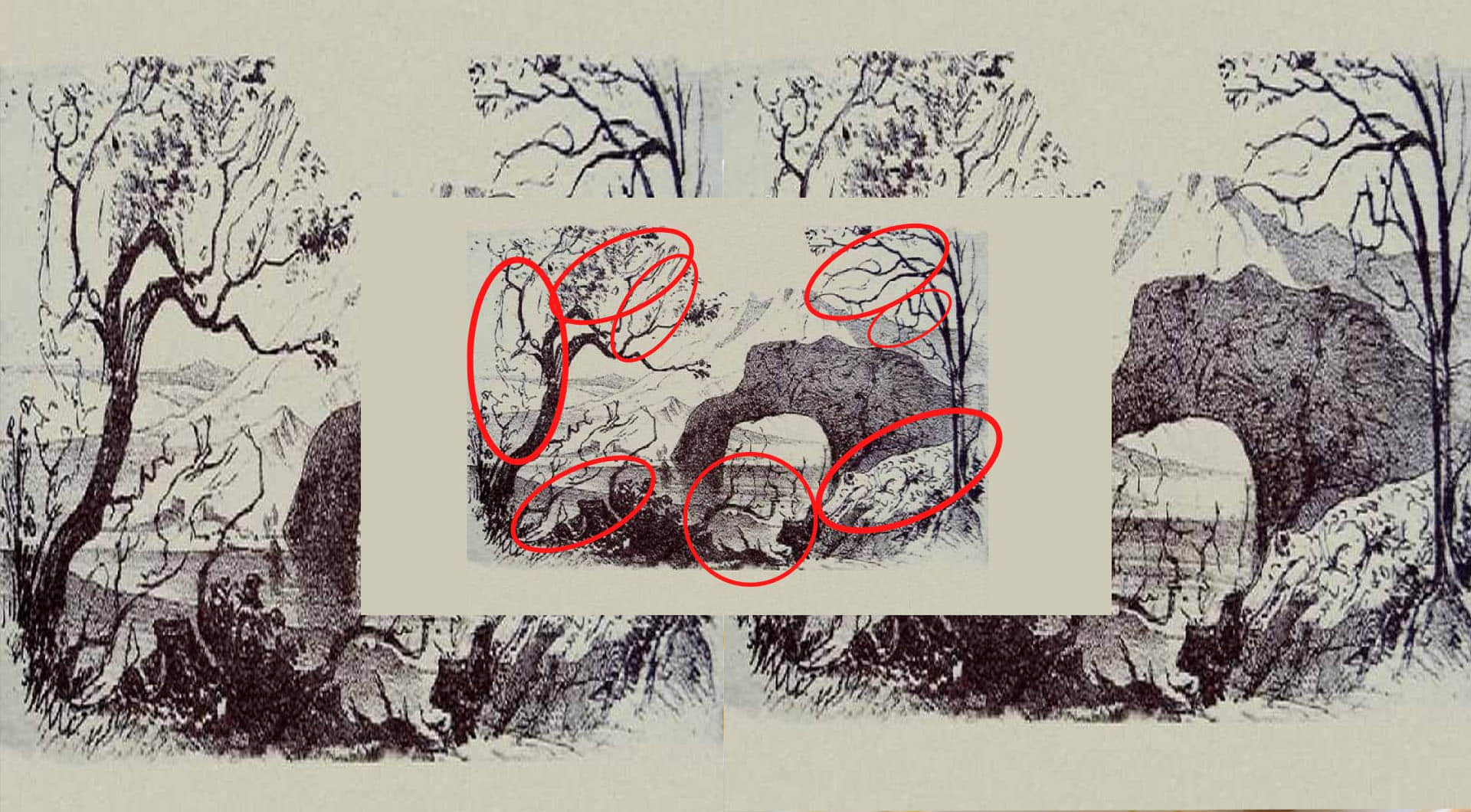 Optical Illusion If You Find The Seven Animal And One Human Hidden In This Image In 20 Seconds