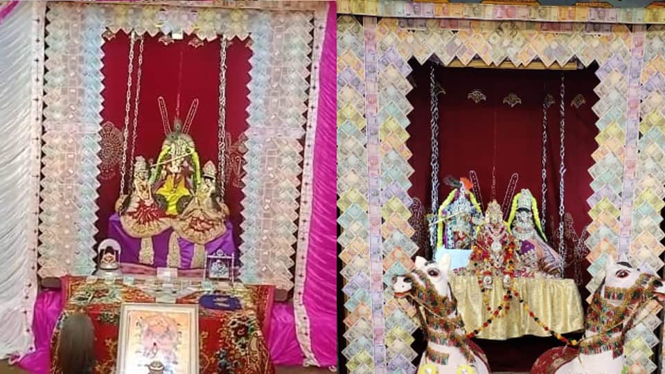 Janmashtami 2022: Shri Krishna's temple decorated with foreign currency in Shajapur