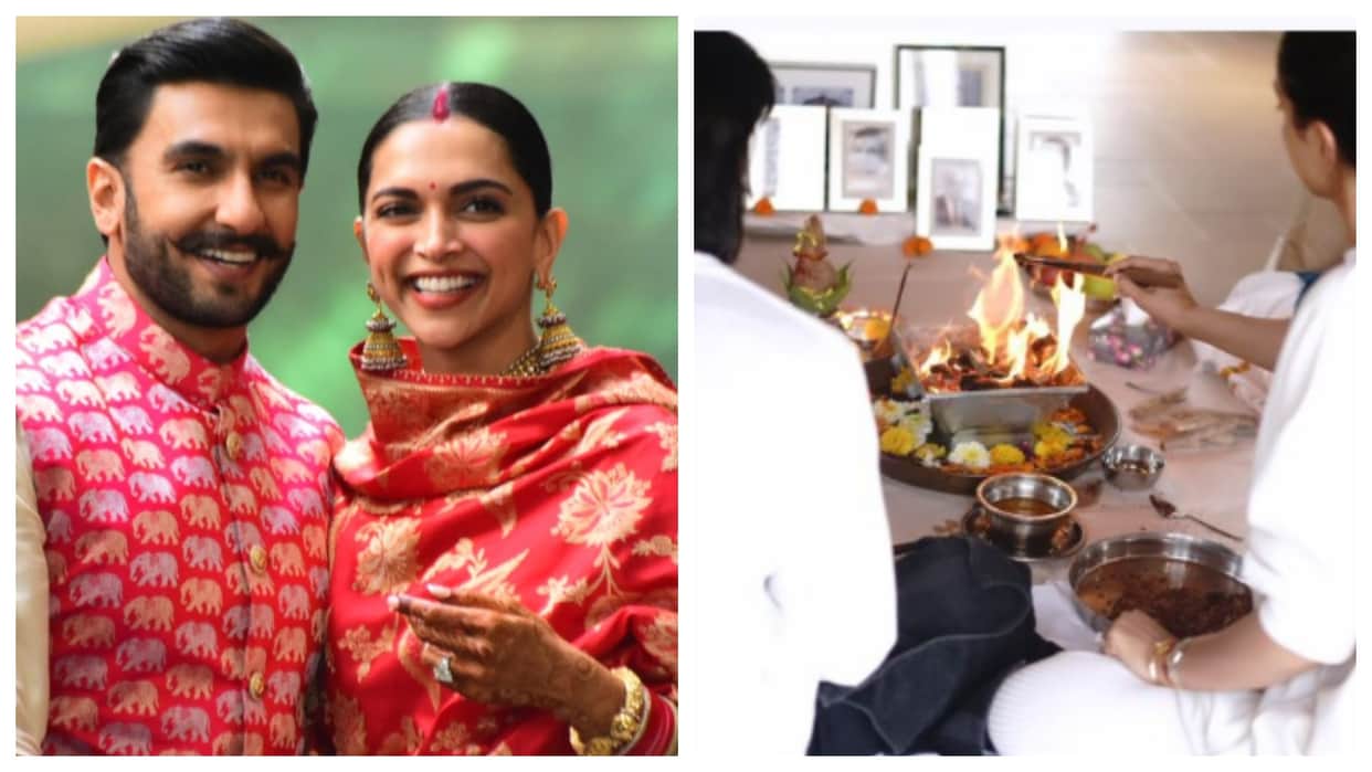 Deepika Padukone Ranveer Singh perform an intimate Griha Pravesh Pooja at their new home in Alibaug