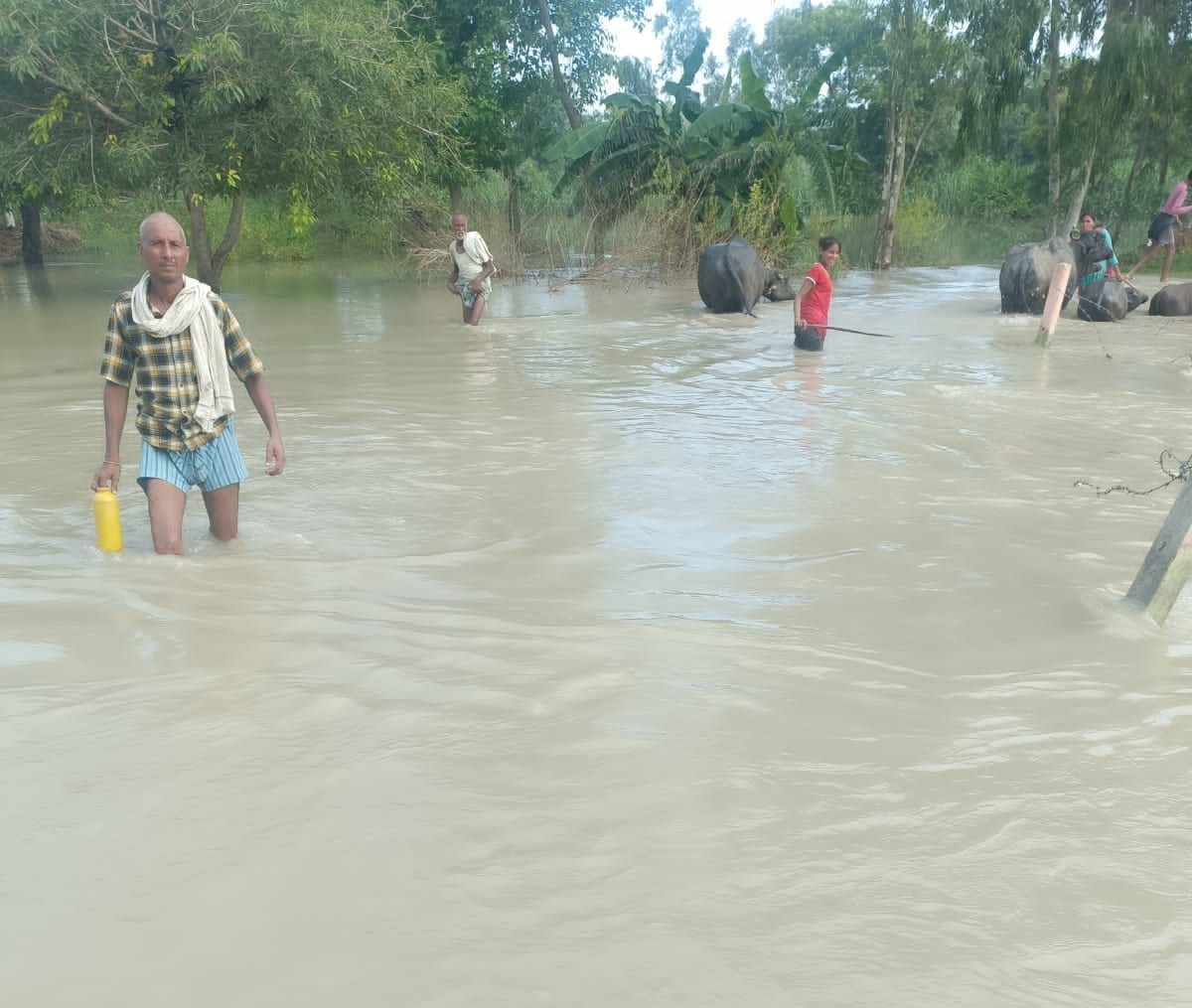 Badaun: Ganga water level reached above danger mark, water entered many villages
