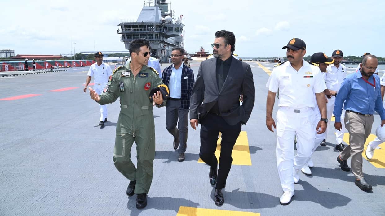 R Madhavan reaches INS Vikrant and thanked indian navy to for inviting him their before Dhokha Round D Corner