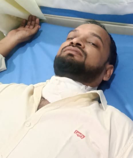 The neck of the young man was cut by the Chinese manjha, seriously injured