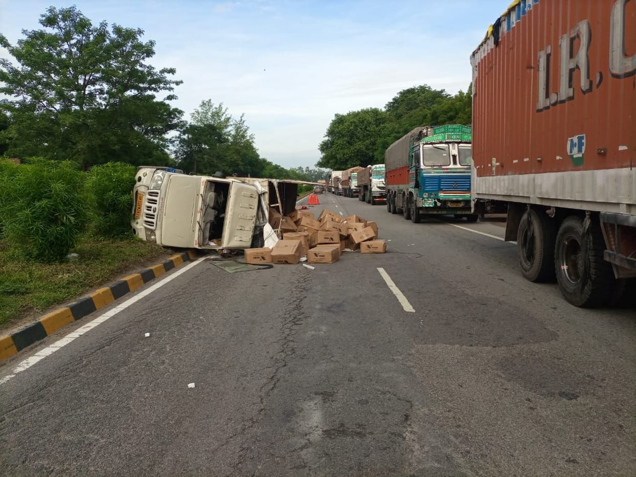 The trailer trampled two including the pickup driver