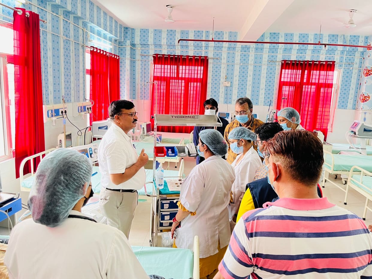 Testing the preparations for the treatment of Kovid patients with mock drill