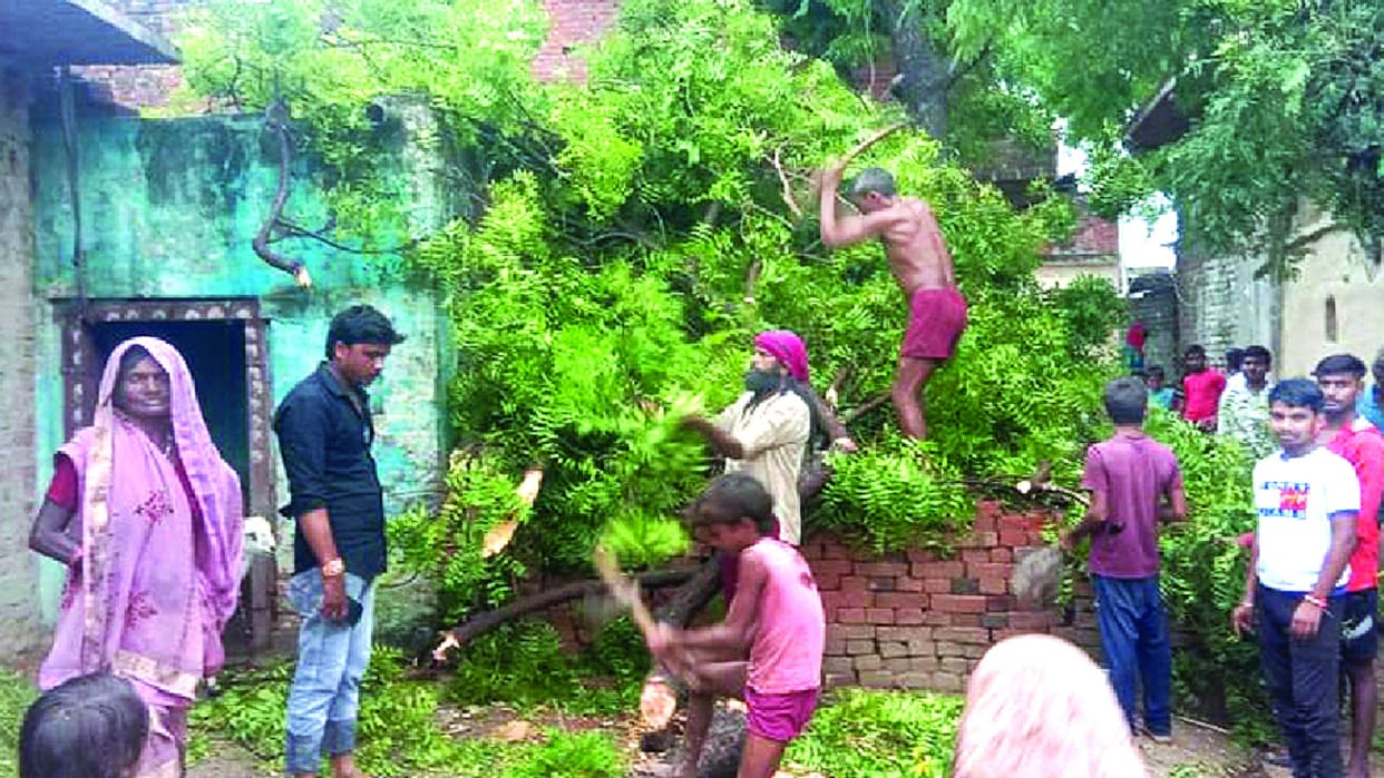 Cyclone wreaked havoc in Kaushambi 13 houses collapsed in 30 seconds, chaos ensued