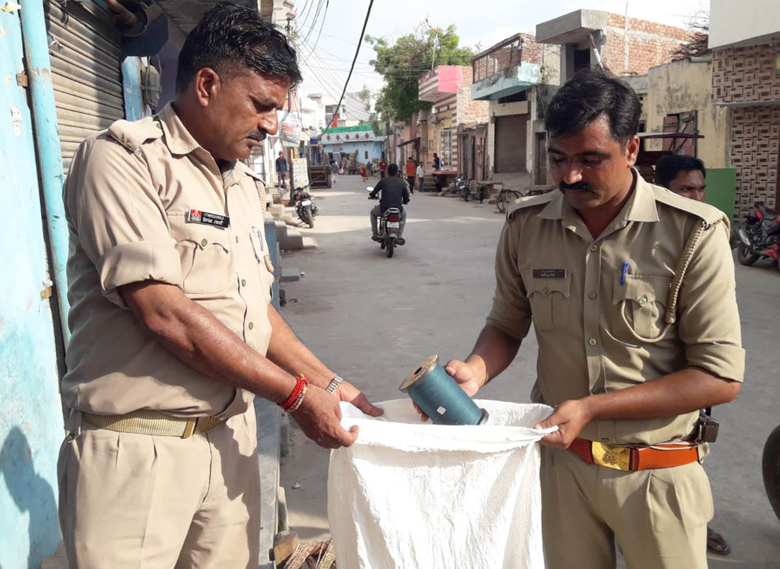 Police raided shops, seized Chinese manjha