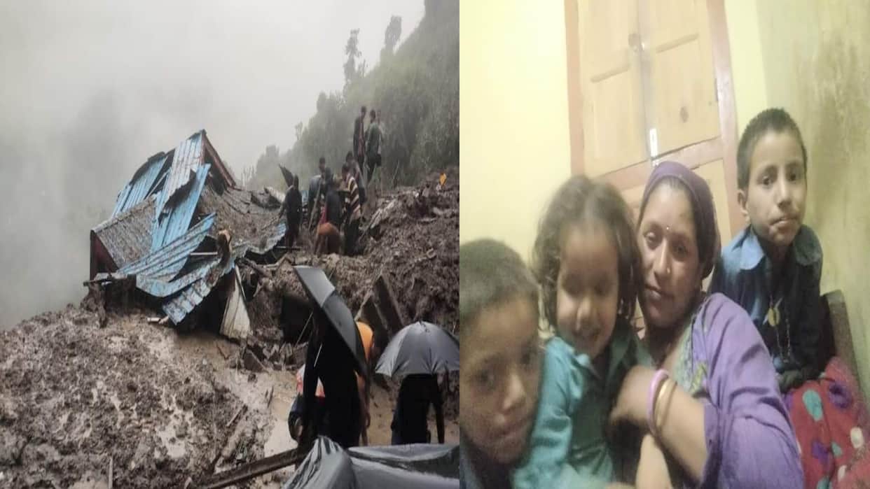 cloud burst, landslide Nature's havoc in Himachal: Eight people sleeping in the house buried, the laughing fam