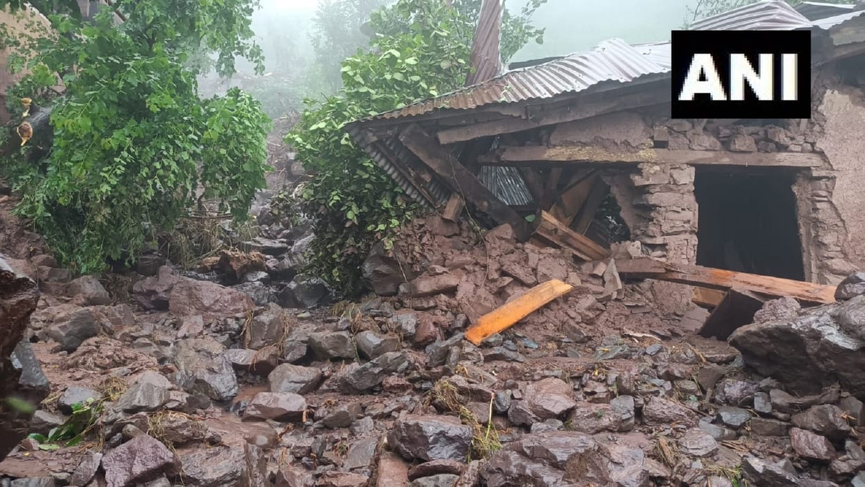 Two children killed as a mud house collapsed due to landslides in Samole village in Muttal area of Udhampur