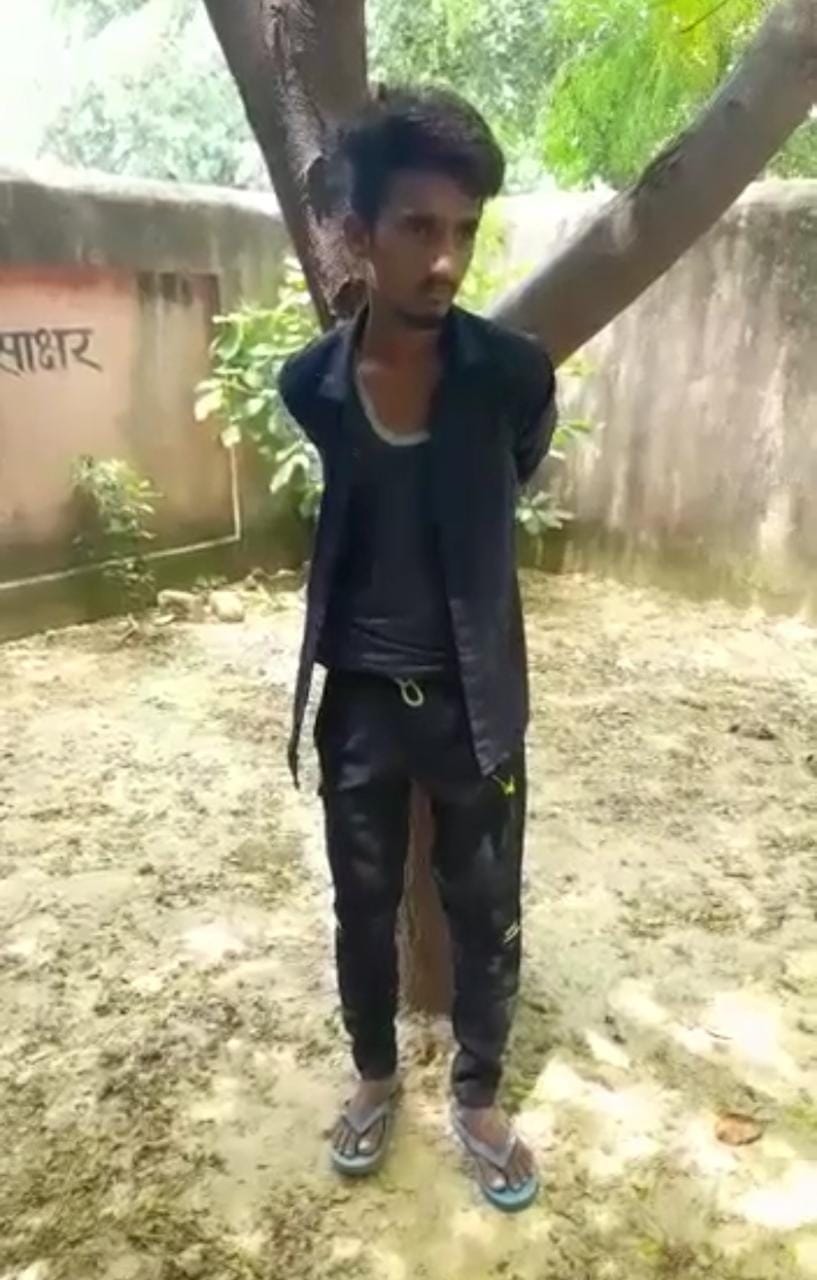 Video of bike theft accused tied to a tree goes viral