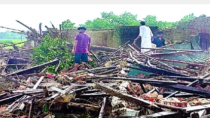 Heavy tornado caused destruction hundreds of trees and electricity poles were uprooted