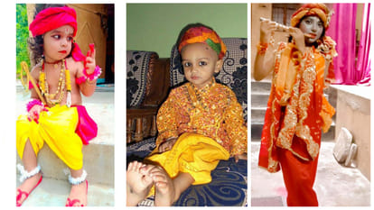 Janmashtami 2022: Children dressed as Shri Krishna and Radha enchanted