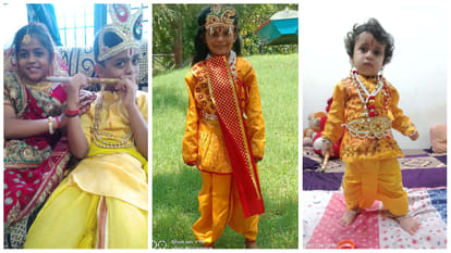 Janmashtami 2022: Children dressed as Shri Krishna and Radha enchanted