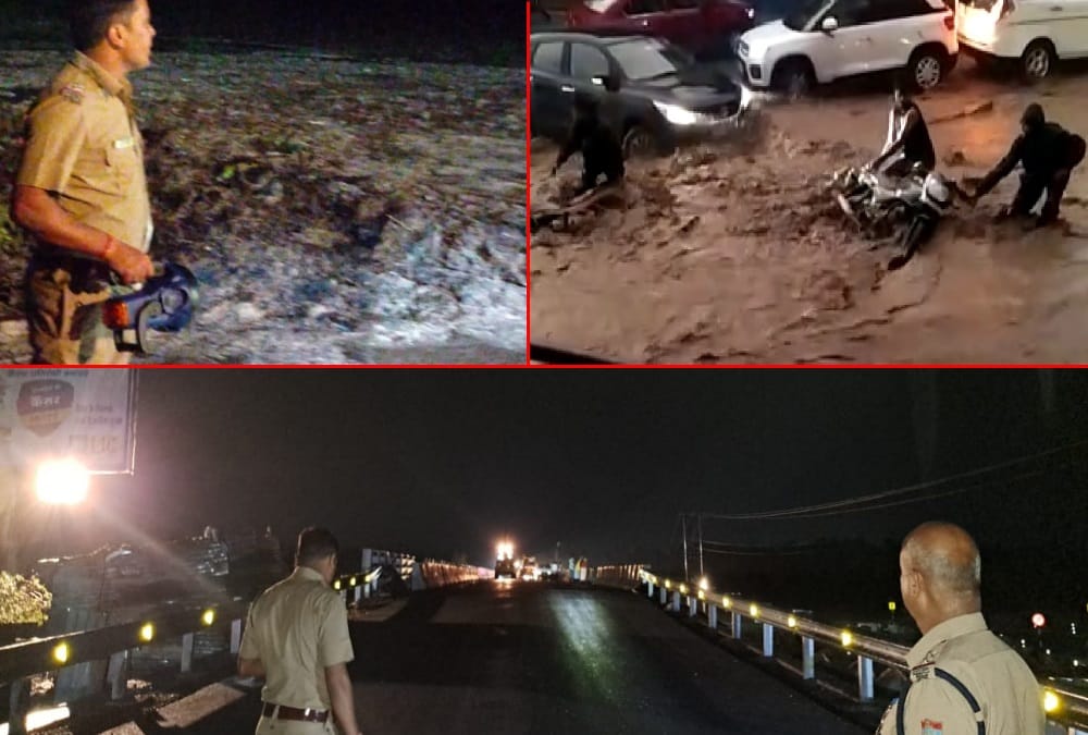 Heavy Rainfall: jakhan River Overflow and traffic stoped between doiwala and Rishikesh