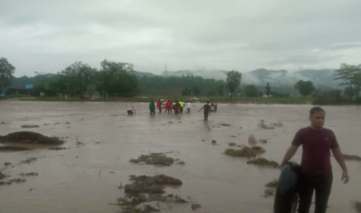 Submerged due to rising water level of Beas river
