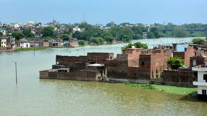 Ganga is flowing above the danger mark in varanasi ghats submerged