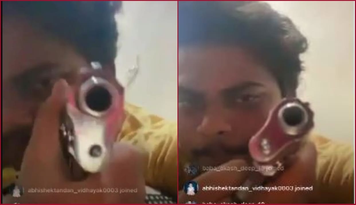 Video of young man waving  gun goes viral in varanasi wanted to become dabang