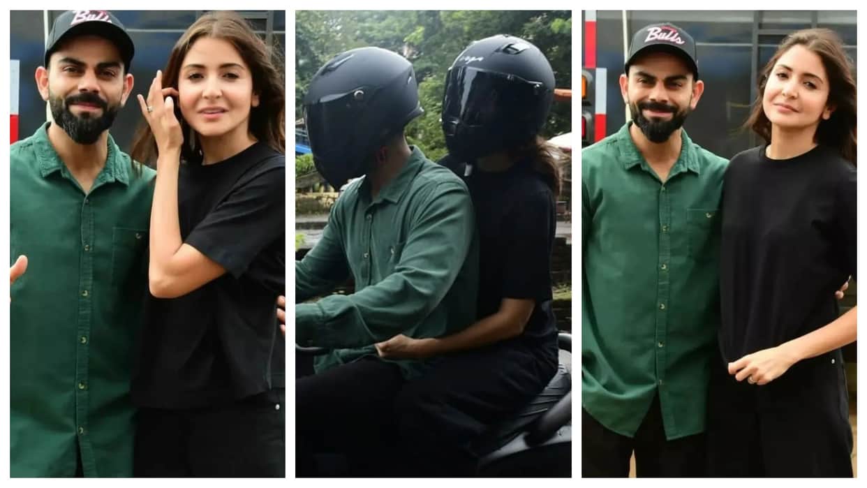 Virat kohli and Anushka Sharma snapped enjoyed a scooter ride in mumbai watch video