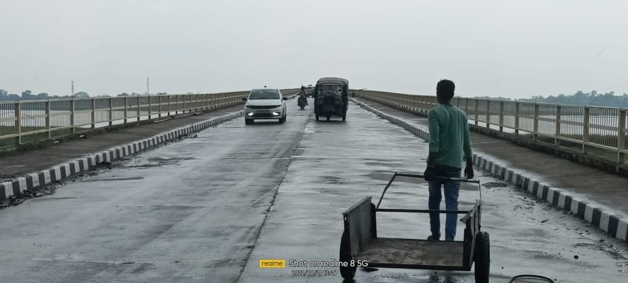 traffic starts on bhagalpur bridge