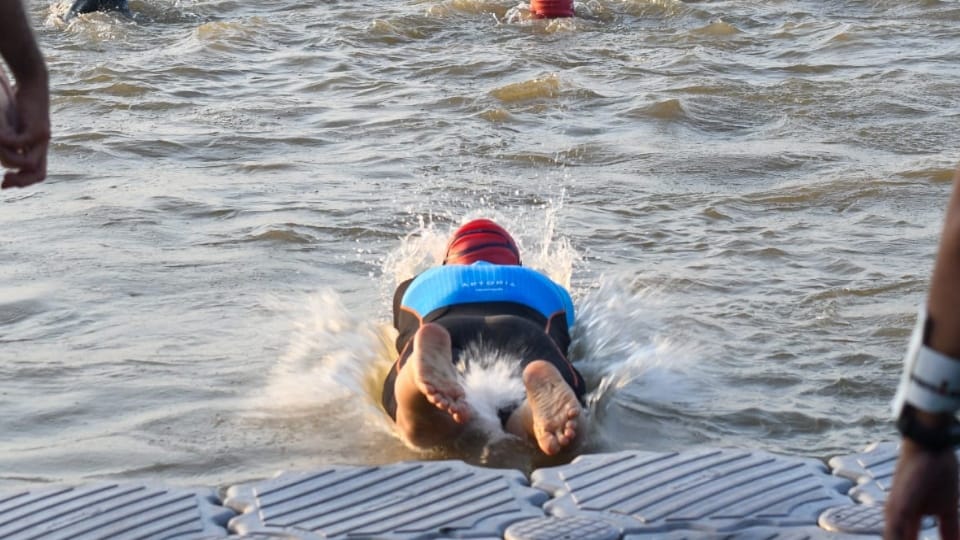 India athletes enthusiastically participated in triathlon held for first time in Chandigarh