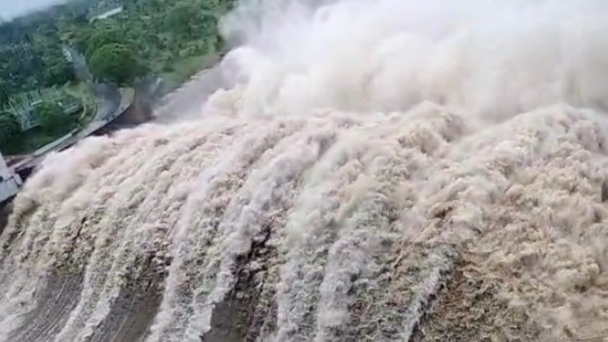 Five gates of Johila Dam of Sanjay Gandhi Thermal Power Station of Pali have been opened
