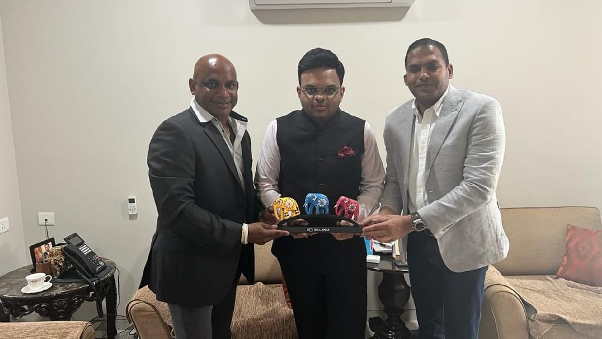 Srilankan Cricketer Sanath Jayasurya meets BCCI Secretary Jay Shah